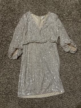 Eliza J Sequin Gold Dress 10